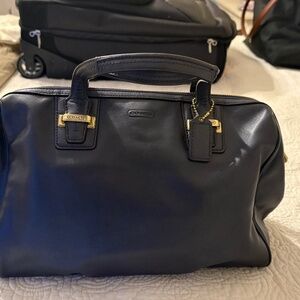 Leather Navy Coach purse